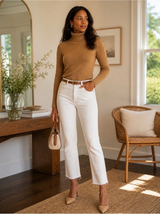 J. Crew Sweaters - 💕 J.Crew 100% Cashmere Turtleneck Sweater Camel Lightweight Knit XS